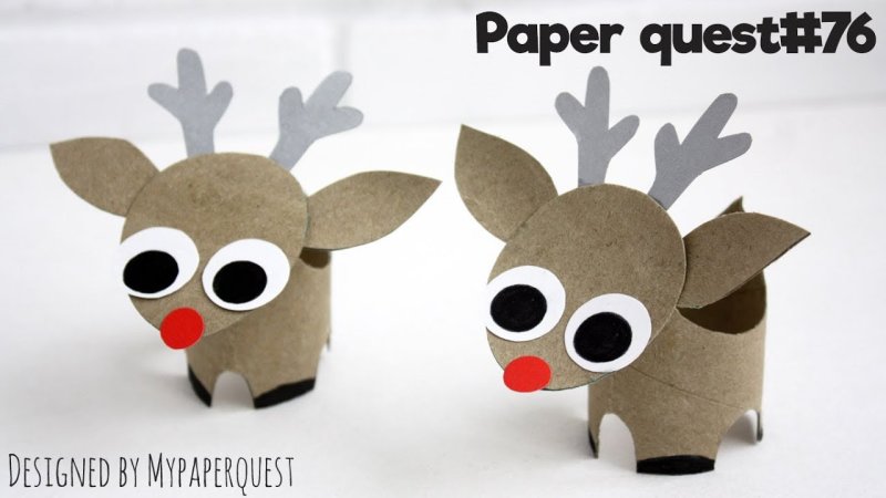 Новогодний олень из втулки