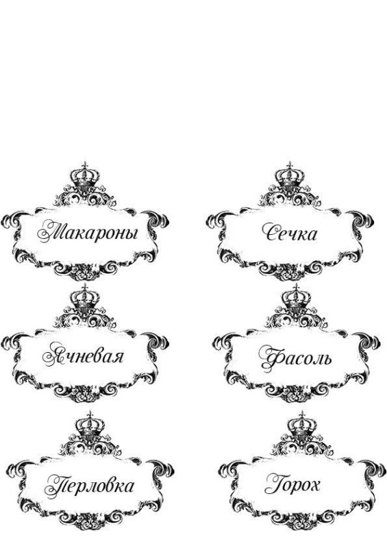 Этикетки для специй