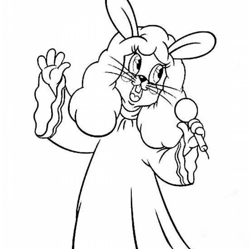 Заяц раскраска