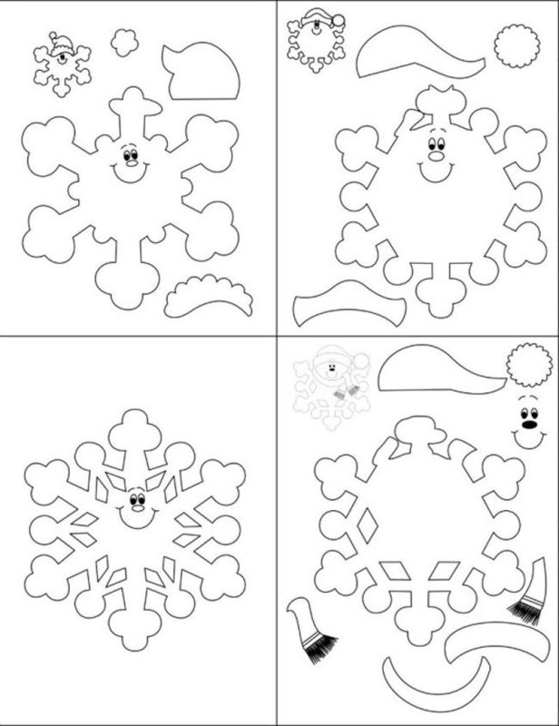 Шаблоны снежинок