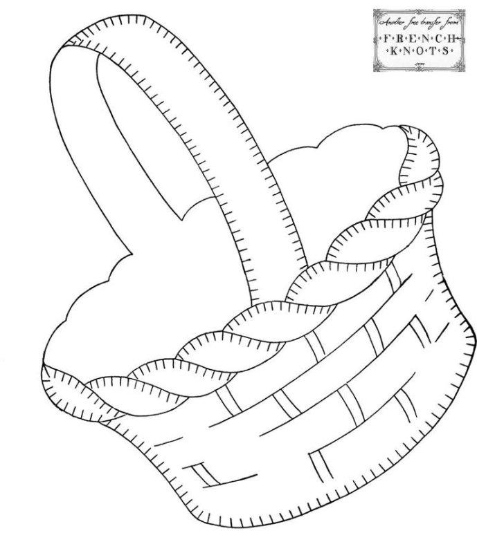 Корзинка раскраска для детей