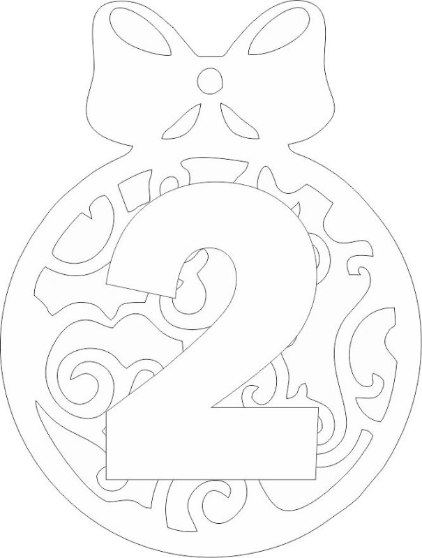 Трафареты на новый год цифры