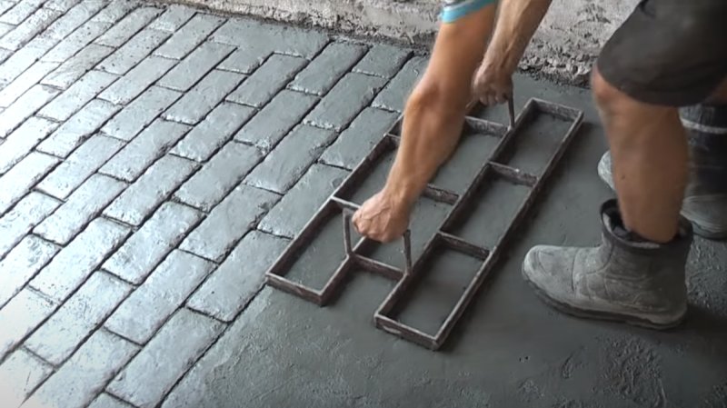 Штамп для бетона под брусчатку
