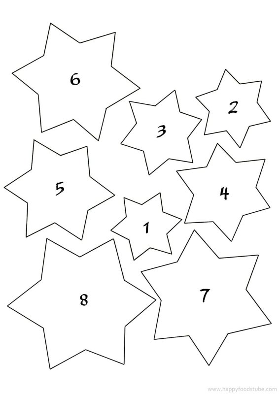 Пряничная елка трафарет