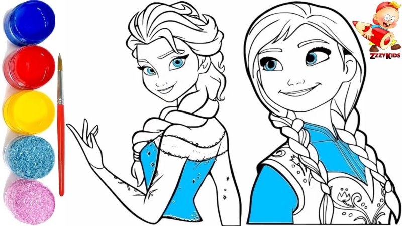 Раскраска Эльза
