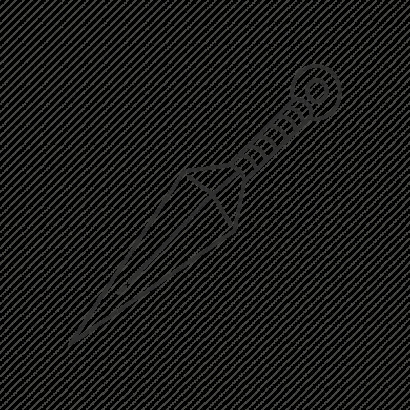 Чертёж ножа кунай из стандофф 2