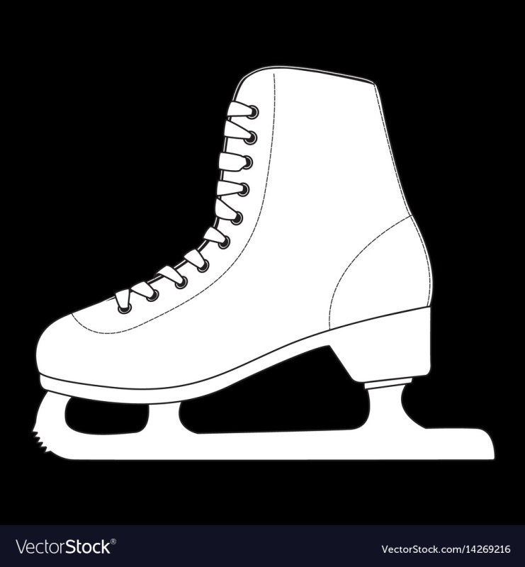 Трафарет коньки фигурные