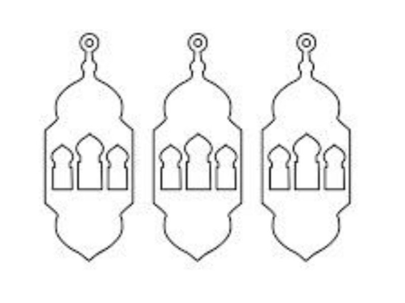 Трафарет фонарь уличный для вырезания