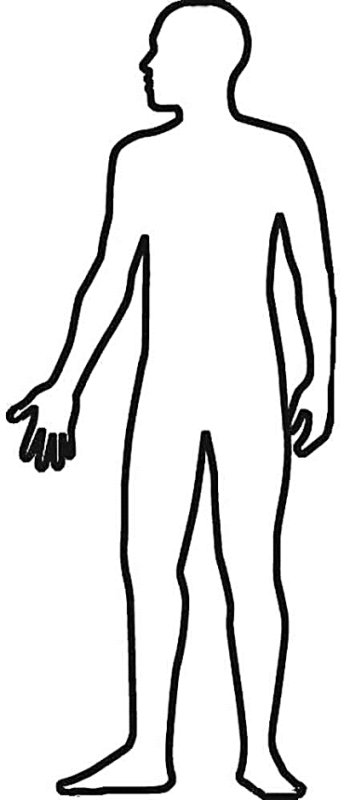 Силуэт тела человека