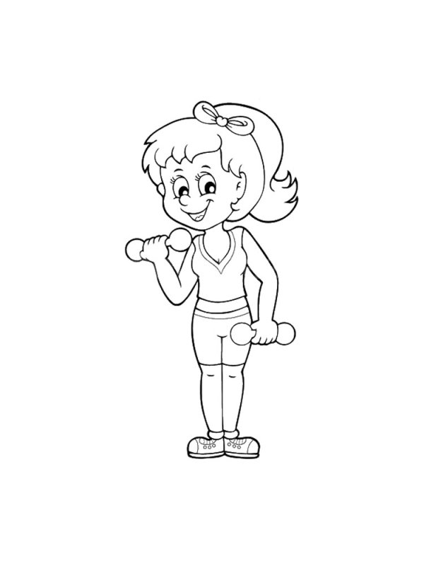 Здоровый образ жизни картинки для детей раскраски