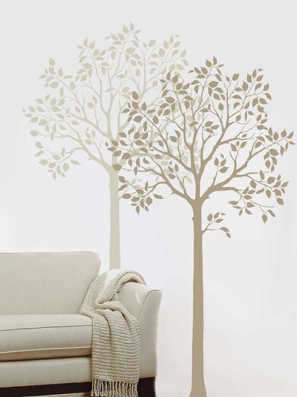 Трафарет дерево на стену под покраску