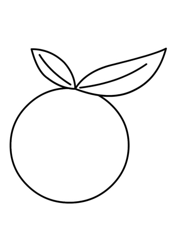 Шаблон апельсина для рисования