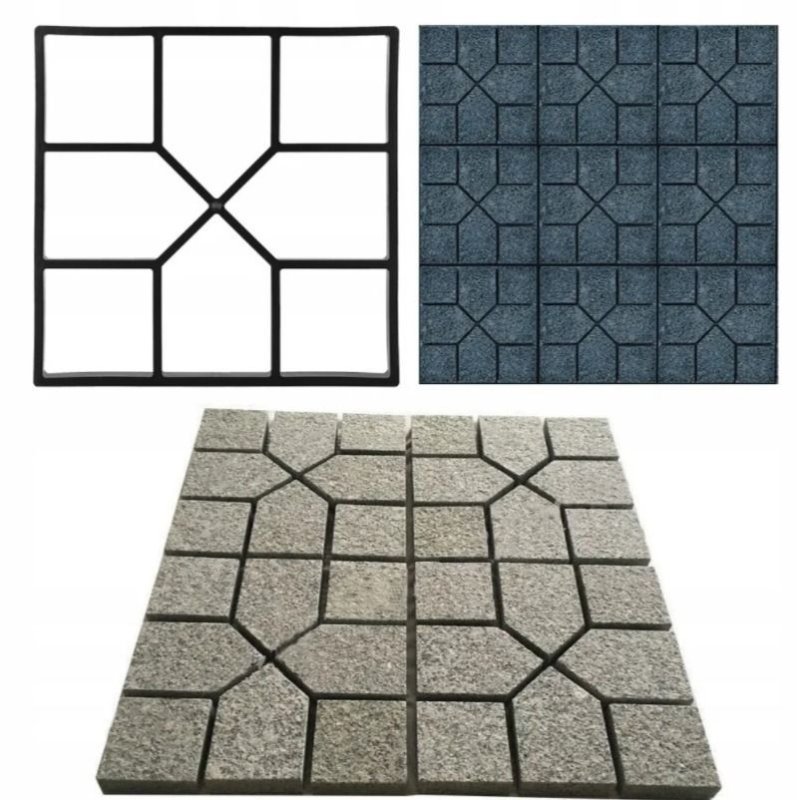 Форма для отливки садовых дорожек "мозаика" 40х40х4см (Vortex)
