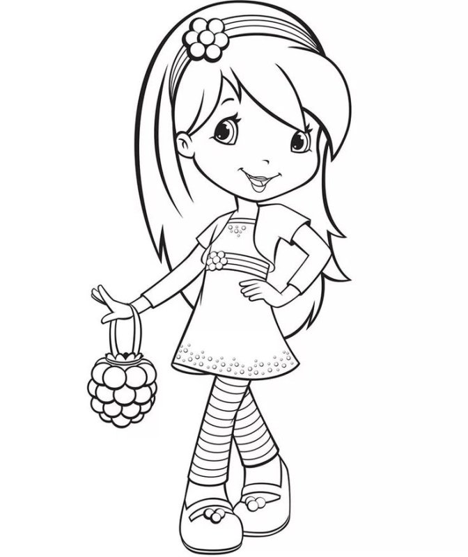 Шарлотта Земляничка раскраска Апельсинка