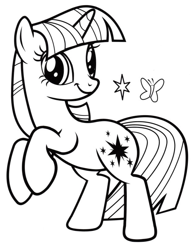 Пони принцесса Твайлайт раскраска