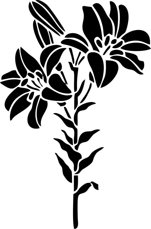 Трафареты цветов для декора