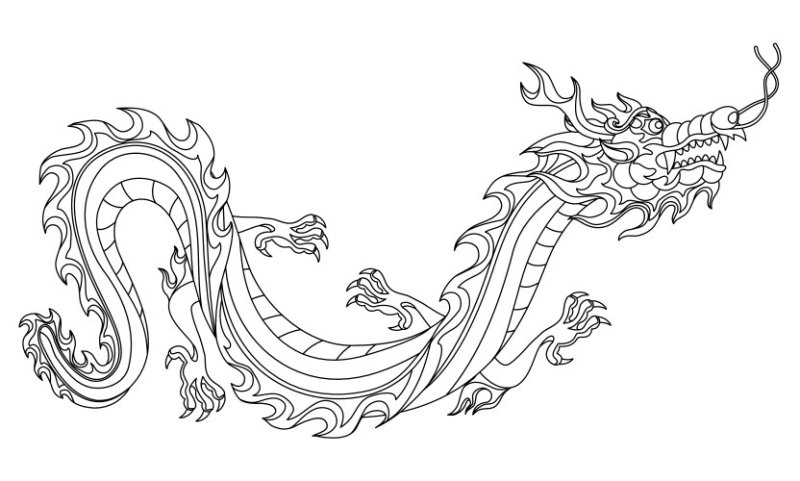 Векторное изображение дракона
