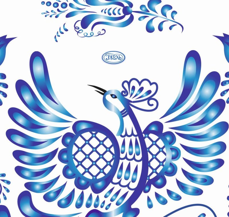 Петриковская роспись Павлин