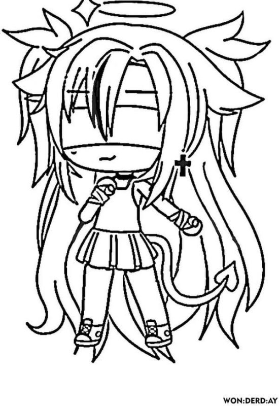 Раскраска гача лайф