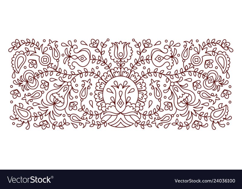 Крымскотатарский орнамент трафарет