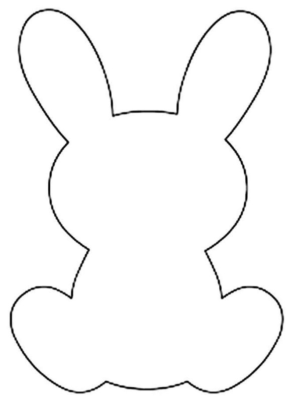 Трафарет зайчика для вырезания