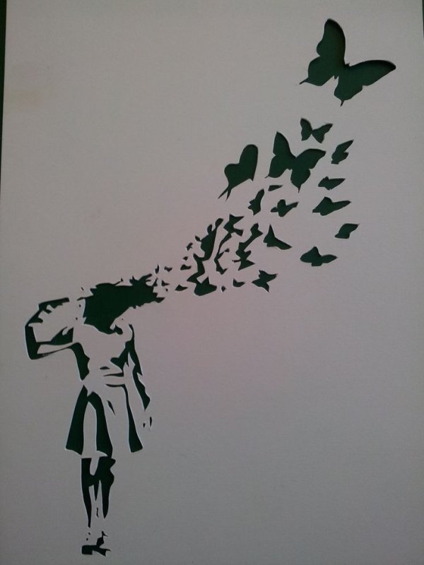 Трафаретные граффити Banksy