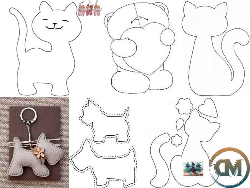 Игрушки из фетра выкройки