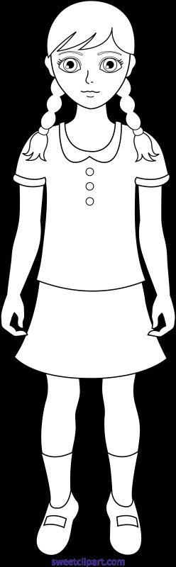 Шаблон девочки для вырезания