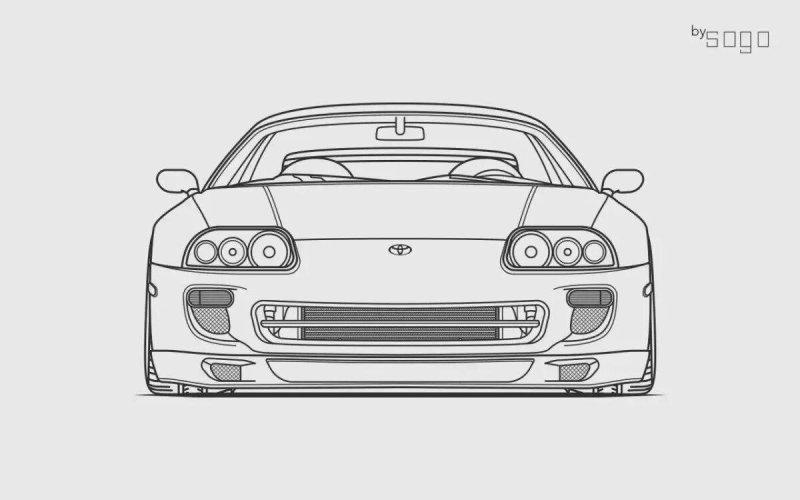 Toyota Supra a80 рисунок