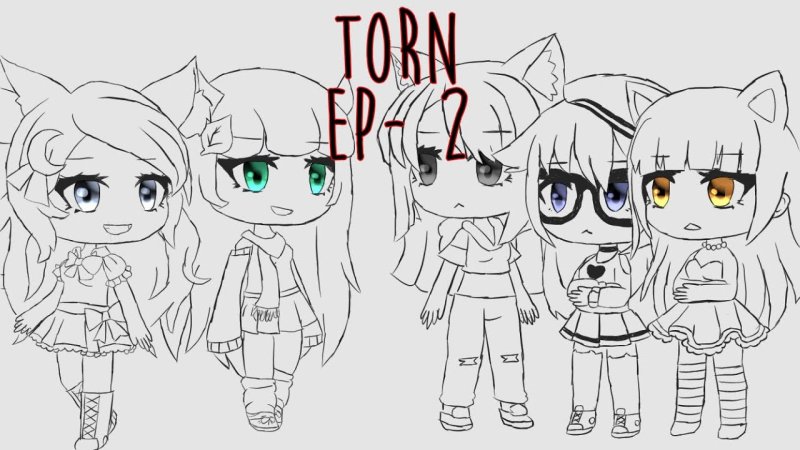 Гача девочка для срисовки