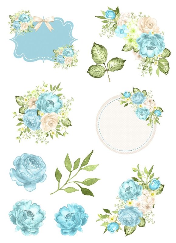 Высечки цветов для скрапбукинга