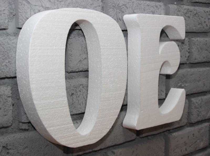 Буквы из пеноплекса