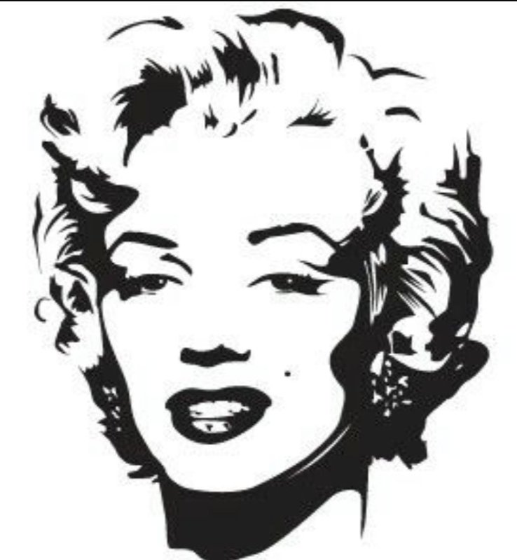Портрет Мэрилин Монро силуэт