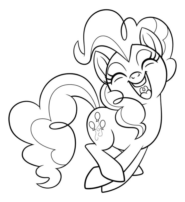 Раскраски милые пони Пинки Пай