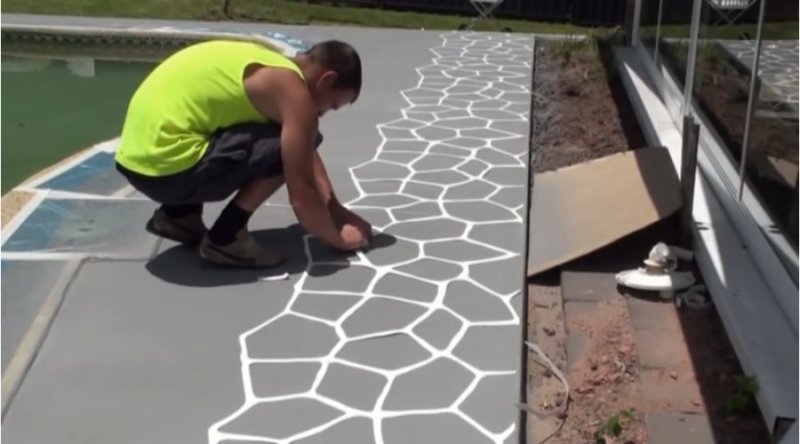 Узоры на бетонн