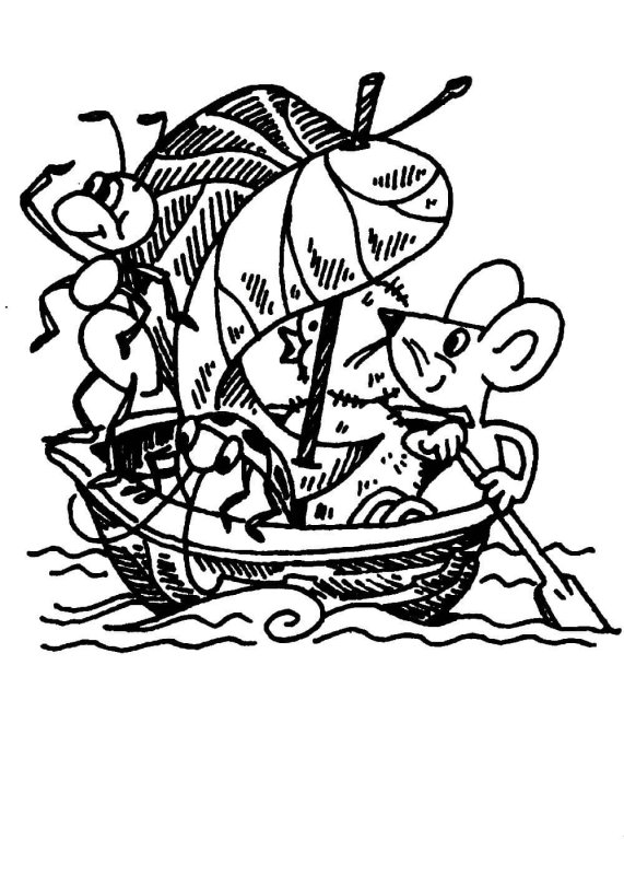 Владимир Сутеев кораблик раскраска