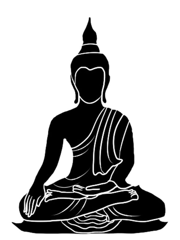 Эскиз Будды трафарет