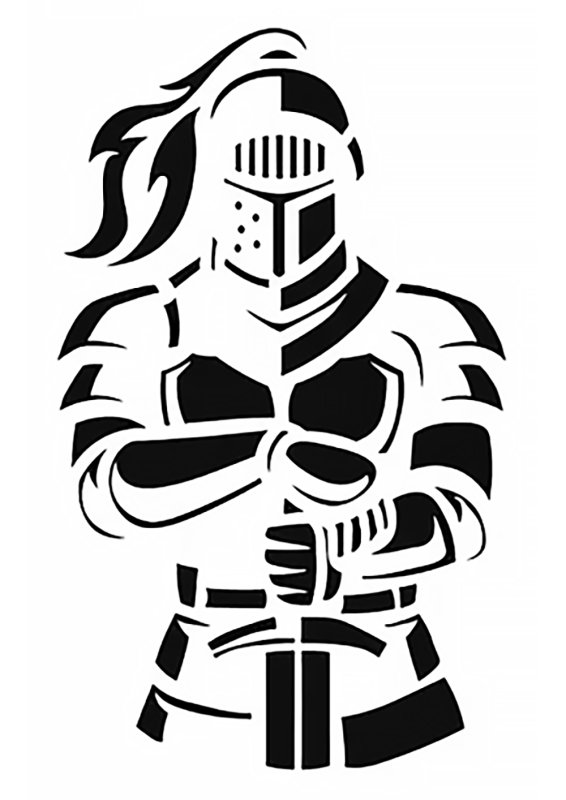 Силуэт рыцаря для вырезания