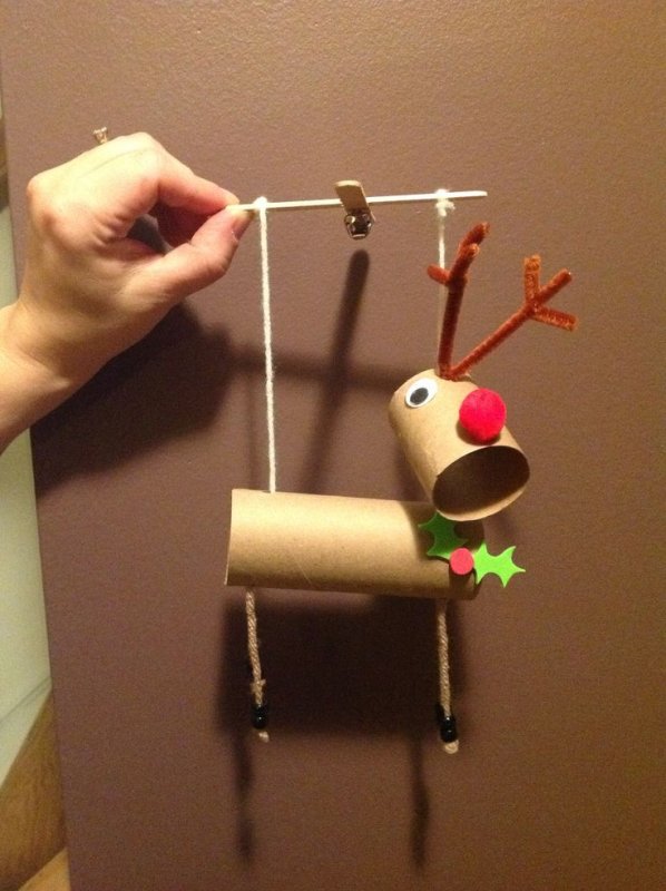 Марионетки из втулок от туалетной бумаги