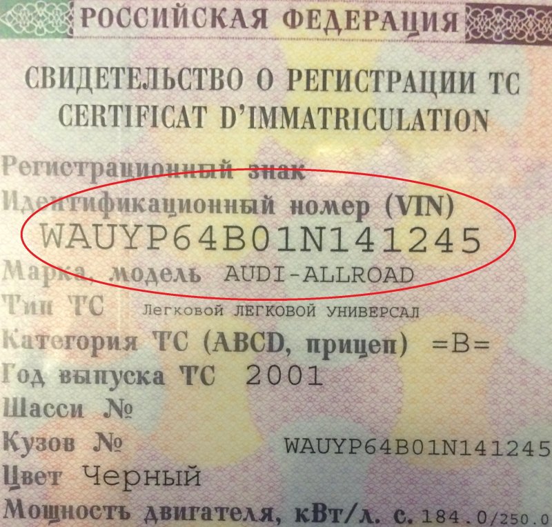 Идентификационный номер транспортного средства