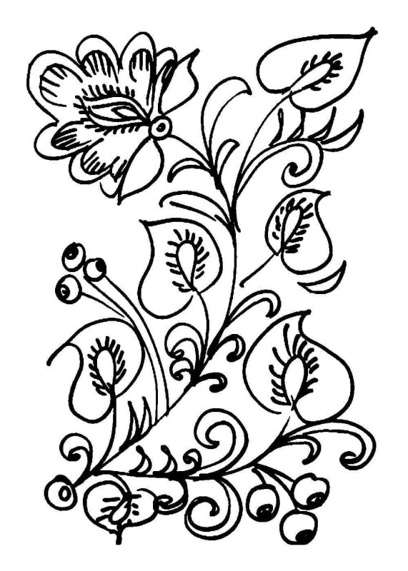 Хохлома раскраска