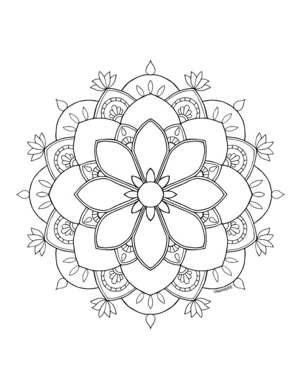 Раскраска Мандала