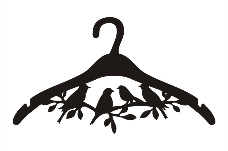 Трафарет вешалки для одежды