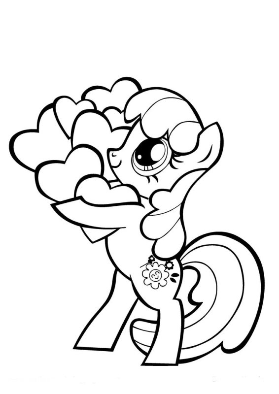 Раскраска Пинки Пай и Флаттершай