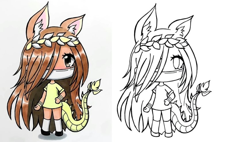 Гача лайф черно белые ОС