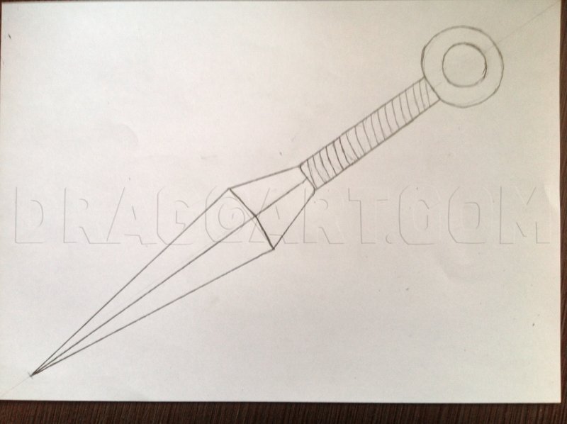 Нож кунай из стандофф 2 раскраска
