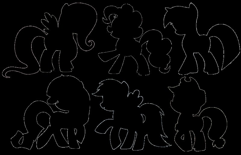 Силуэты персонажей