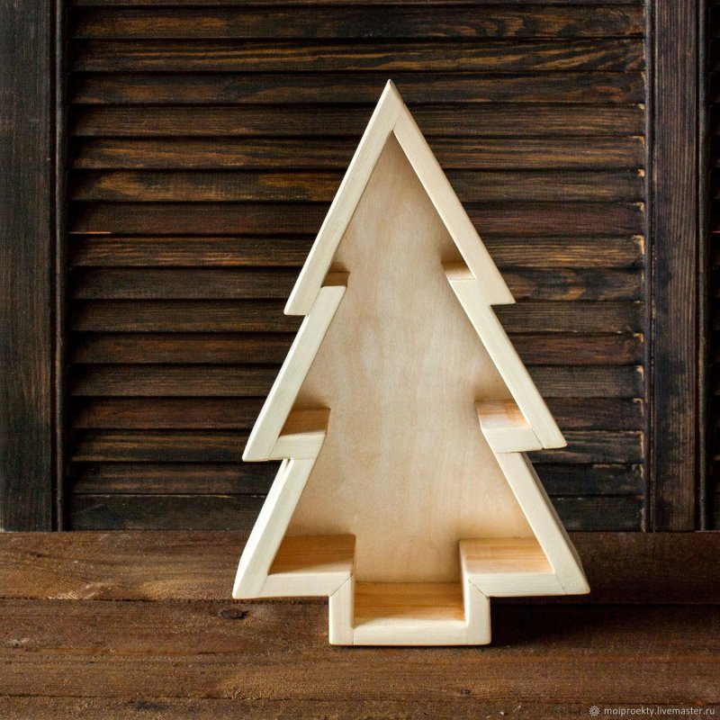 Коробка елка из фанеры