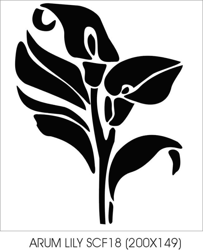 Лилия трафарет