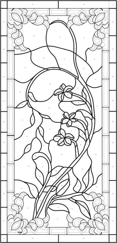 Трафарет для витража Тиффани